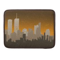 Urban City Sprawl Sky Line Macbook Pro Sleeve rickshaw flap sleeves
