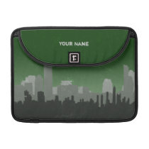 Urban City Sprawl Sky Line Macbook Pro Sleeve rickshaw flap sleeves