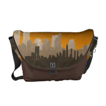Urban City Sprawl Sky Line Messenger Bag (brown) rickshaw messenger bags