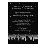 Urban Cityscape And Stars Reception Only Invite