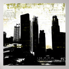 urban cityscape decay print