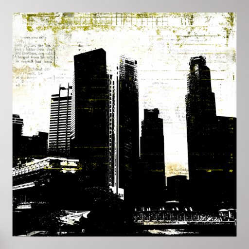 urban cityscape decay posters