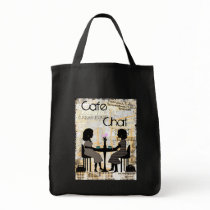 Urban Collage Coffee Shop Friends bags by jamiecreates1 Urban Collage Coffee Shop Friends bags