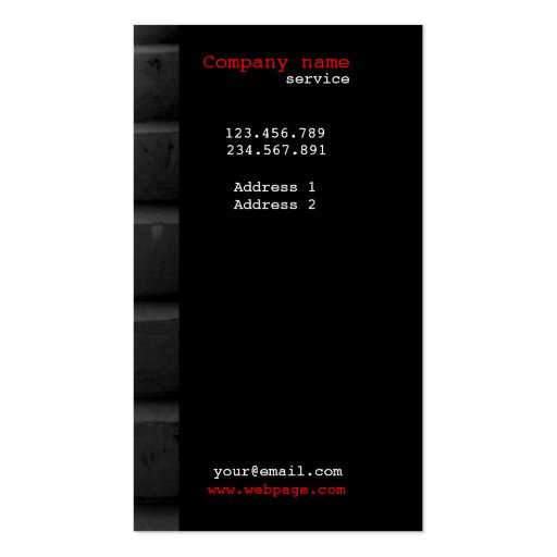 Urban Concrete stairs Business Card template (back side)