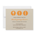 Urban dinner party orange utensil Thanksgiving invitation
