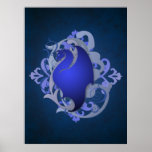 Urban Fantasy Blue Dragon Poster