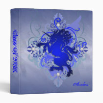 Urban Fantasy Blue Unicorn Class Of  Binder