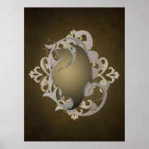Urban Fantasy Gold Dragon Poster