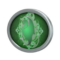 Urban Fantasy Green Dragon Belt Buckle