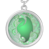 Urban Fantasy Green Dragon Necklace