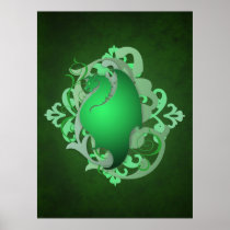 Urban Fantasy Green Dragon Poster