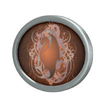 Urban Fantasy Orange Dragon Belt Buckle