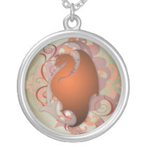 Urban Fantasy Orange Dragon Necklace