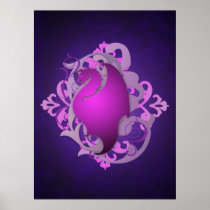 Urban Fantasy Pink Dragon Poster