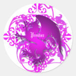 Urban Fantasy Pink Griffin Add Name Stickers