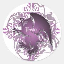 Urban Fantasy Plum Griffin Add Name Stickers