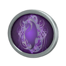 Urban Fantasy Purple Dragon Belt Buckle