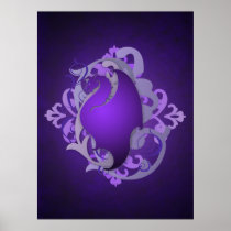 Urban Fantasy Purple Dragon Poster
