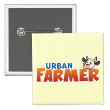 Urban Farmer Pinback Button