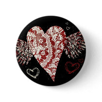 Urban Fleur Winged Heart buttons