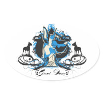 Urban Flourish Great Dane Sticker