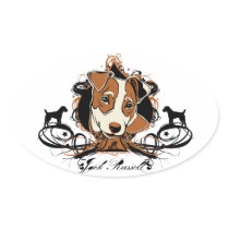 Urban Flourish Jack Russell Sticker stickers
