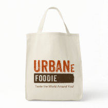 Urban Foodie Brown Logo Grocery Tote Tote Bag