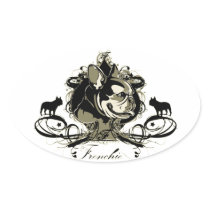 Urban French Bulldog Dog Breed Sticker stickers