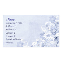 flower, flowers, floral, flora, flourish, garden, nature, art, design, pattern, urban, grunge, distressed, gift, gifts, pastel, antique, earthy, card, cards, elegant business cards, nature business cards, business cards, elegant, blue, blank, customizable, customize, pretty, Business Card with custom graphic design