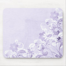 flower, flowers, floral, flora, flourish, pattern, design, art, garden, nature, graphic, urban, grunge, distressed, gift, gifts, purple, pastel, lavender, lavendar, mousepad, mousepads, Mouse pad with custom graphic design