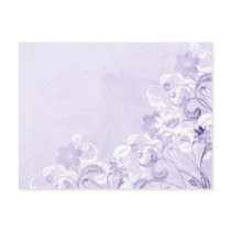 flower, flowers, floral, flora, flourish, pattern, design, art, garden, nature, graphic, urban, grunge, distressed, gift, gifts, purple, pastel, lavender, lavendar, postcard, postcards, rsvp, rsvp card, save the date, wedding, congratulations, thank you, thank you card, blank, customizable, customize, pretty, Postcard with custom graphic design