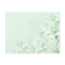 flower, flowers, floral, flora, flourish, garden, nature, art, design, pattern, urban, grunge, distressed, gift, gifts, pastel, green, postcard, postcards, rsvp, rsvp card, save the date, wedding, congratulations, thank you, thank you card, blank, customizable, customize, pretty, Postcard with custom graphic design