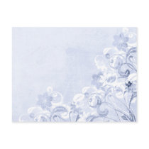 flower, flowers, floral, flora, flourish, pattern, design, art, garden, nature, graphic, urban, grunge, distressed, gift, gifts, blue, pastel, light blue, postcard, postcards, rsvp, rsvp card, save the date, wedding, congratulations, thank you, thank you card, blank, customizable, customize, pretty, Postcard with custom graphic design