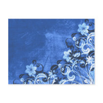 flower, flowers, floral, flora, garden, nature, grunge, urban, gift, gifts, art, design, blue, postcard, postcards, rsvp, rsvp card, save the date, wedding, congratulations, thank you, thank you card, blank, customizable, customize, pretty, Postcard with custom graphic design