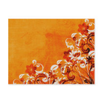 flower, flowers, floral, flora, flourish, pattern, design, art, garden, nature, graphic, urban, grunge, distressed, gift, gifts, orange, postcard, postcards, rsvp, rsvp card, save the date, wedding, congratulations, thank you, thank you card, blank, customizable, customize, pretty, Postcard with custom graphic design