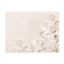 flower, flowers, floral, flora, flourish, garden, nature, art, design, pattern, urban, grunge, distressed, gift, gifts, pastel, antique, sepia, brown, earthy, postcard, postcards, rsvp, rsvp card, save the date, wedding, congratulations, thank you, thank you card, blank, customizable, customize, pretty, Postcard with custom graphic design
