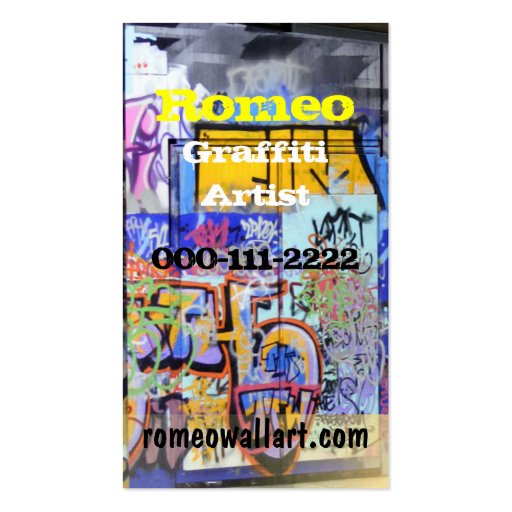 Urban Graffiti Business Card (front side)