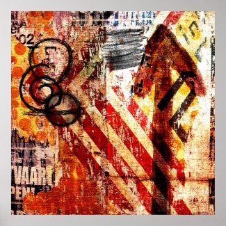 urban graffiti decay print