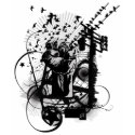 Urban Grafitti Fist with Crows Illustration t-shirts