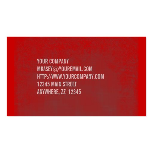 Urban Grunge Design Red & Gray Business Card (back side)