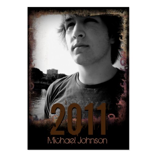 Urban Grunge Graduation Announcement Card Business Cards (front side)