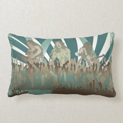urban grunge music concert vector pillows Mojo_throwpillow