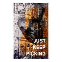 urban guitar collage - just keep picking posters