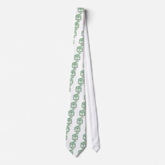 Urban & Hip St .Patricks's Day Skull tie