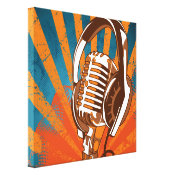 Urban Microphone wrappedcanvas