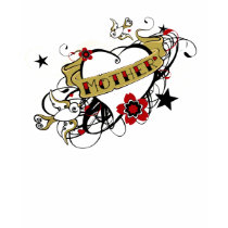 Urban "mother" Tattoo & Swallows Heart Design t-shirts