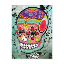 Urban Muerte Day of the Dead Illustrated Postcard