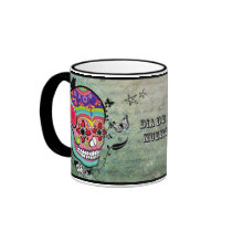 Urban Muerte Day of the Dead Illustration Mug mugs