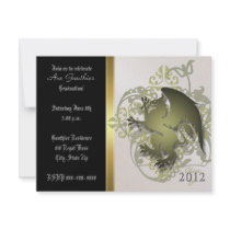 Urban Olive Fantasy Griffin Graduation Invitation