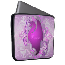 Urban Pink Fantasy Scroll Dragon Laptop Sleeve